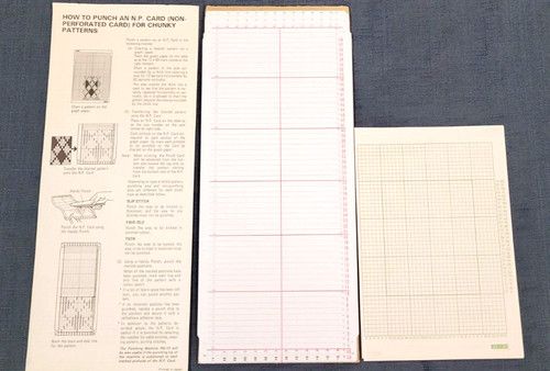 KNITMASTER KNITTING MACHINE ACCESSORIES RED BLANK 12 STITCH 9MM PUNCH CARDS NEW
