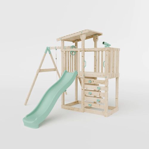 Extended Climbing Frame With Single Swing - Hawthorne Haven I Waltons — image 1