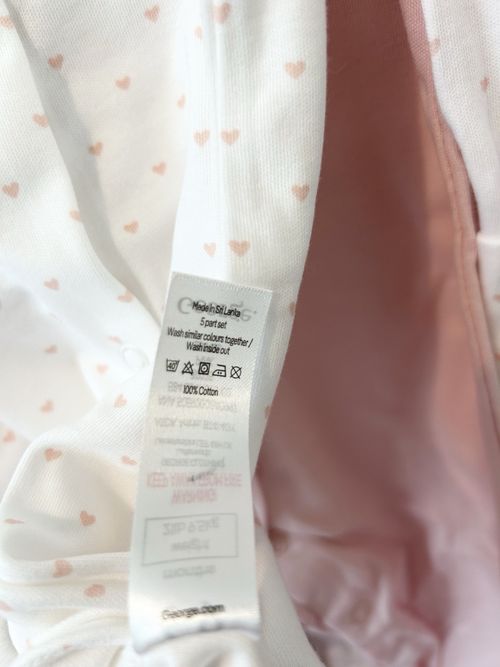 5 Baby Girls Sleepsuits 6-9 Months From George Brand New — image 6