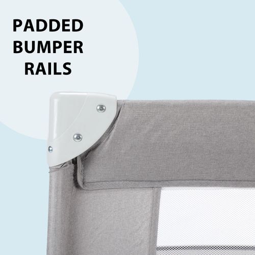 Baby Baby Crib with Mattress 125 x 66cm, Folding Travel Cot and Playpen Ctoehfvh — image 9