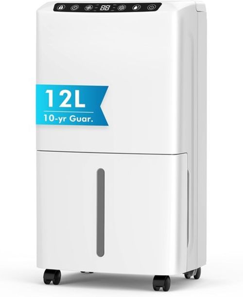 Smeeyo 12L/Day, Dehumidifiers for Home with Automatic Humidity Sensor, 2.5L Tank
