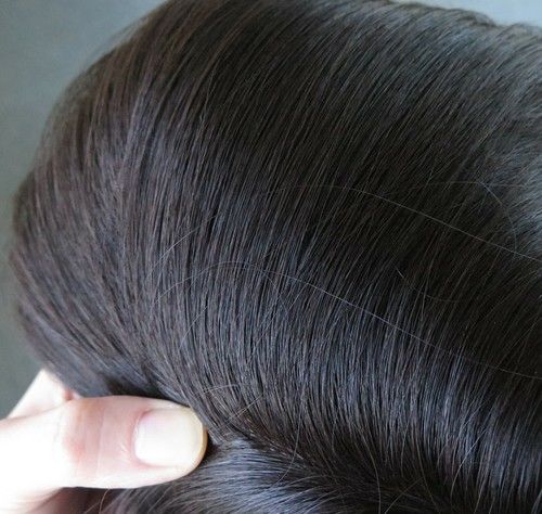 Deluxe Toupee Hair Replacement System 100% Real European Hair Mens Wig Hairpiece
