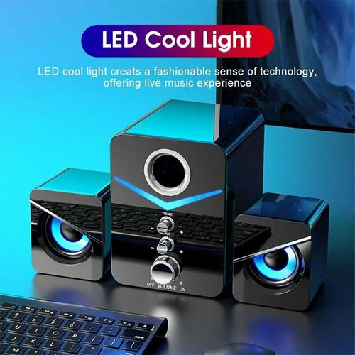 Speakers Surround Sound System LED PC Gaming Bass USB Wired for Desktop Computer — image 5