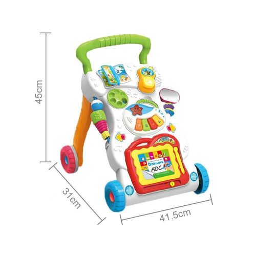 2in1 Baby Walker First Steps Activity Bouncer Musical Toys Car Along Ride On  Go — image 3