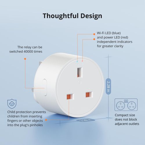 4 Pack Sonoff WiFi Smart Plug Socket Plug Works with Alexa, Google Home, eWelink — image 4