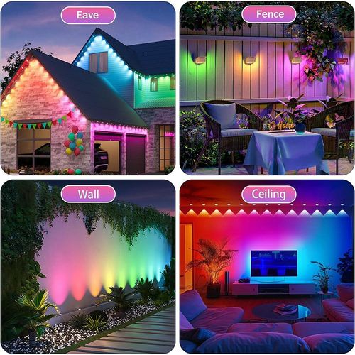 Permanent Outdoor Lights RGBIC Outdoor Christmas Decorations LED Eaves Lights UK — image 13