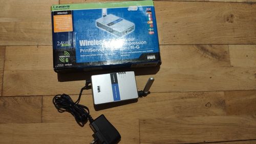 Linksys 2.4GHz Wireless Print Server Network USB Printer Adapter Router — image 2