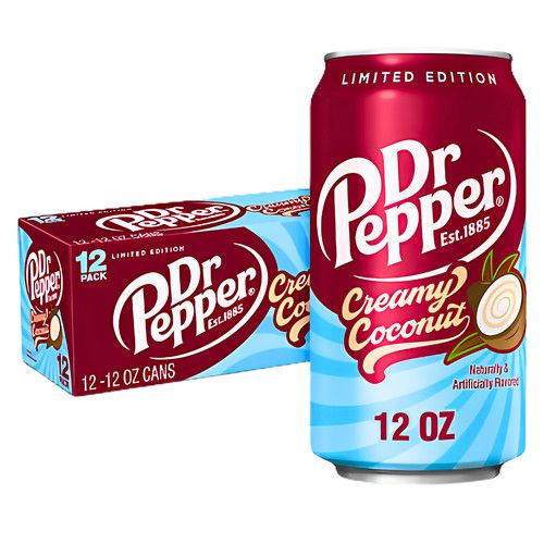 Dr Pepper Creamy Coconut 355ml x12 Cans American USA Imported Soda