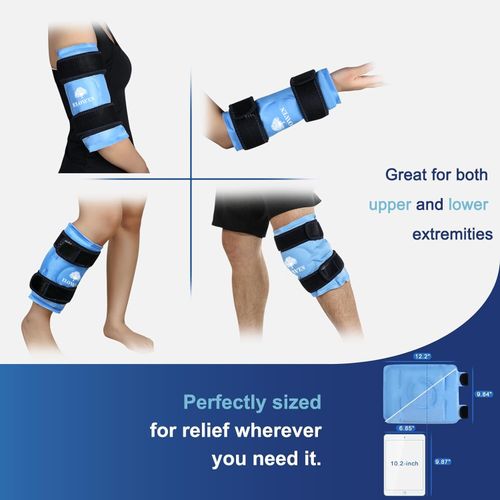 Knee Ice Pack Wrap Reusable Hot Cold Gel for Pain Relief Therapy — image 4