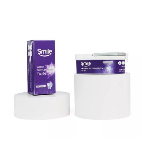 Smile Teeth Whitening Powder Remove Tooth Stains Mint Tub Kit