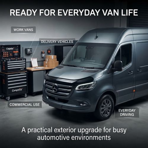 Ford Transit Custom 2018-2023 Bonnet Wind Guard Stone Deflector Protector Black — image 4