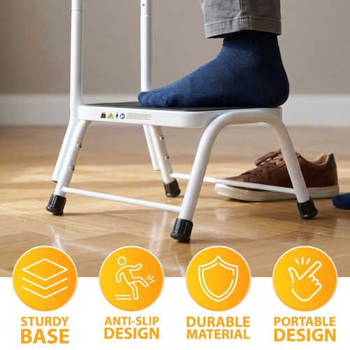 Slip-Resistant Safety Step Stool Bath Kitchen Aid Handrail Mobility Platform Sup — image 8