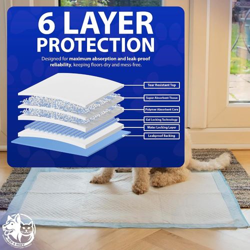 Puppy Pads 100 Pack 60X60CM | Dog Training Pads | Leak-Proof Puppy Pads — image 6