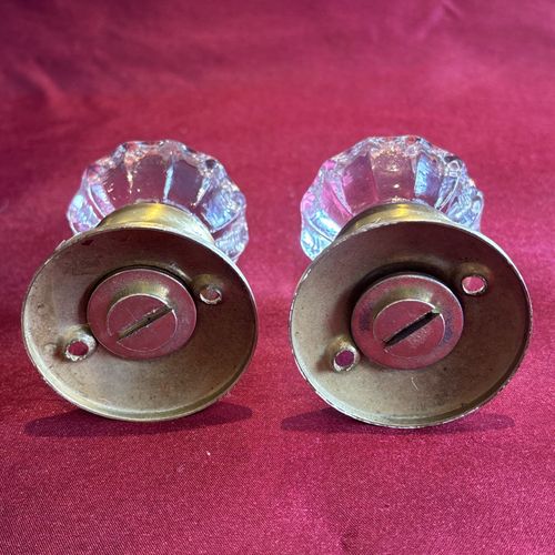 Vintage Fluted Glass Door Knobs – Clear Crystal Pair — image 5