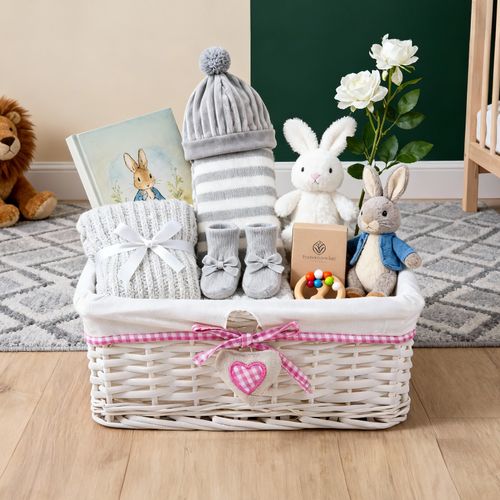 Natural Wicker Storage Gift Hamper Shelf Basket with Lining Gift Hampers Storage — image 6