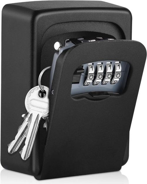 Wall Mounted Key Safe Box 4-Digit Combination Lock Box Outdoor Security Key