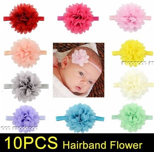 10-20Pcs Elastic Baby Headdress Kids Hair Band Girls Bow Newborn Headband UK