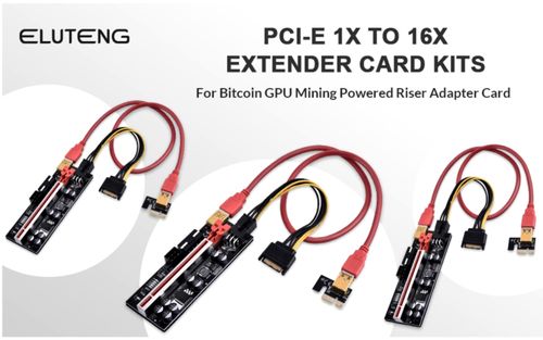 3X PCI-E Riser Card PCIe 1x to 16x USB 3.0 Data Cable Bitcoin Mining UK VER009C — image 9