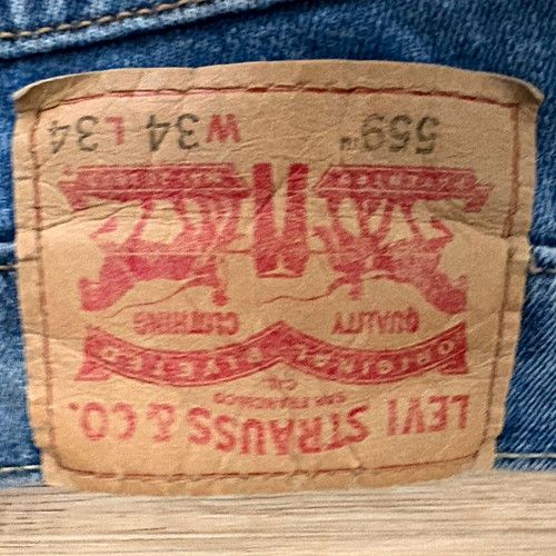 Levi's 559 Regular Fit Straight Blue Denim Jeans W34 L34 Medium Wash