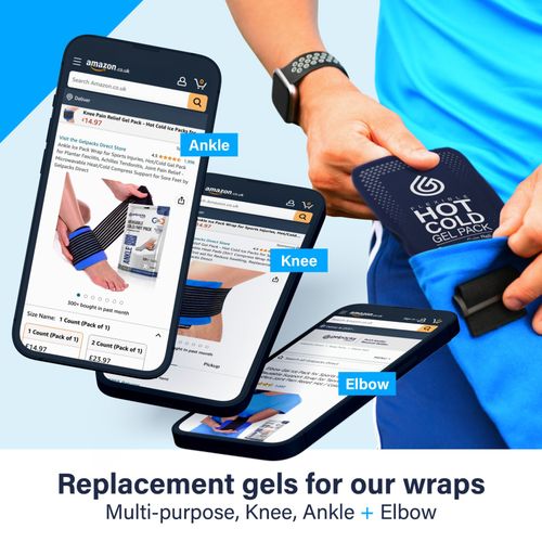 Reusable Gel Ice Pack for Injuries - Hot Cold Pack - Medium (14 x 27cm) - 2 Pack — image 3