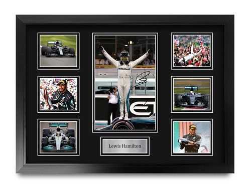 Lewis Hamilton Signed Large A2 Formula One Printed Autograph Memorabilia Gift