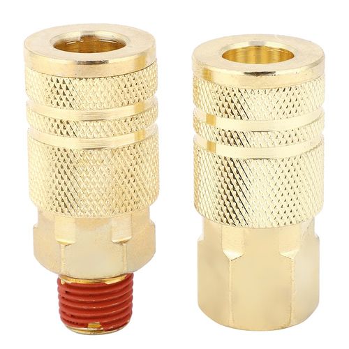 12x Quick Coupler Pneumatic Brass Plated Iron Quick Fitting Connector NPT 1/4in — image 4