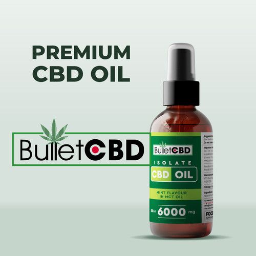 CBD Isolate 6000mg Pure CBD Mint C8 MCT Coconut Oil Spray 30ml, Vegan, Non- GMO