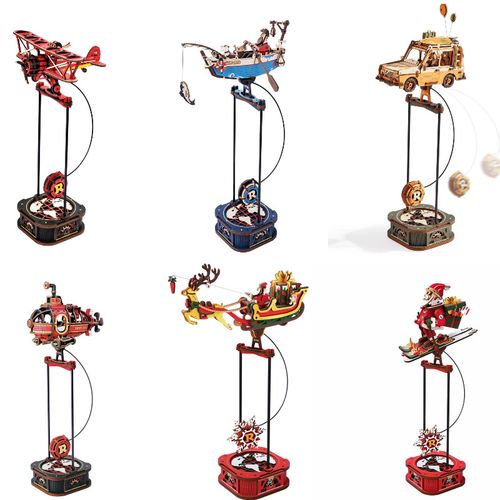 ROKR 3D Puzzle Wooden Model kit Gravity Swing Series Gladiator Fighter Xmas Gift — image 1