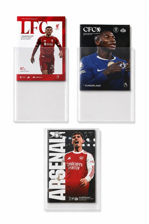 Football Match Day Programme Protective Sleeves Clear Large Collector Covers — image 1