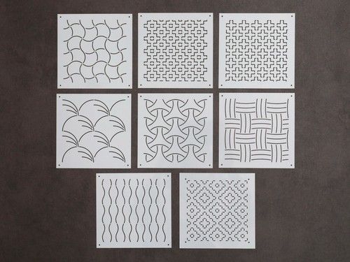 Sashiko Stencils | Embroidery Patterns or Quilting Stencils | Sashiko Templates 
