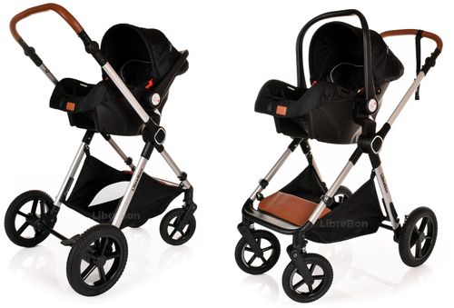 3 in 1 Pram Newborn Baby Buggy Set Travel System with Car Seat Folding Pushchair — image 7
