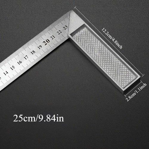 250 300mm Aluminium Try Square Ruler Stainless Steel Measure Carpenter Tool UK