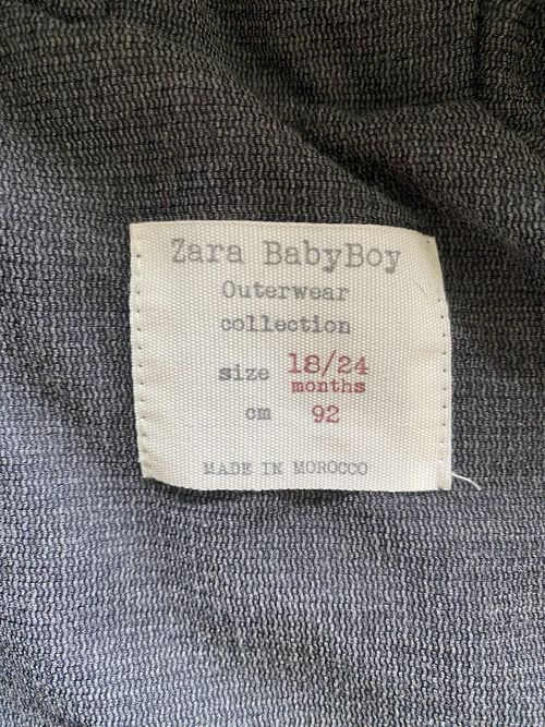 Zara Baby Boy Hooded Wool Blend Coat Pockets Gray Boys 18-24M — image 10