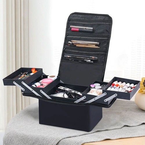 Extra Large Vanity Case Beauty Box Make up Jewelry Cosmetic Nail Tech Storage