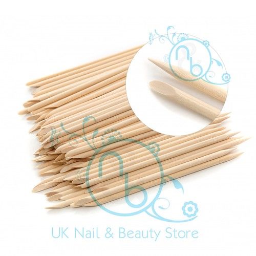 Orange Wood Cuticle Sticks Nail Art Cuticle Pusher Tool Remover MANY OPTIONS