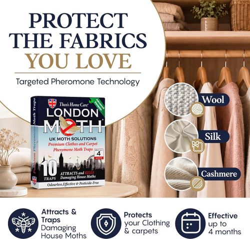 LONDON MOTH KILLER 10 (TEN) Premium Sticky Pheromone Moth Traps for the Common C — image 2