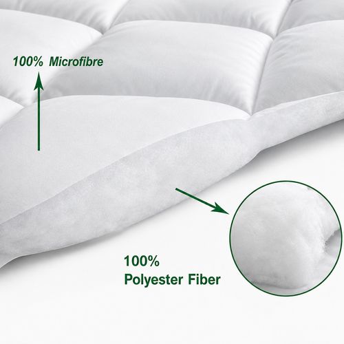 Extra Deep Quilted Mattress Protector WATERPROOF Anti-allergic Fitted Cover UK — image 2