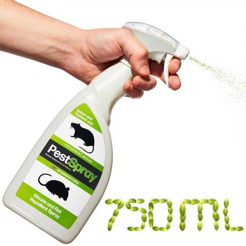 Mouse and Rat Repellent Spray, 750Ml Peppermint Oil Spray, Peppermint Oil Based
