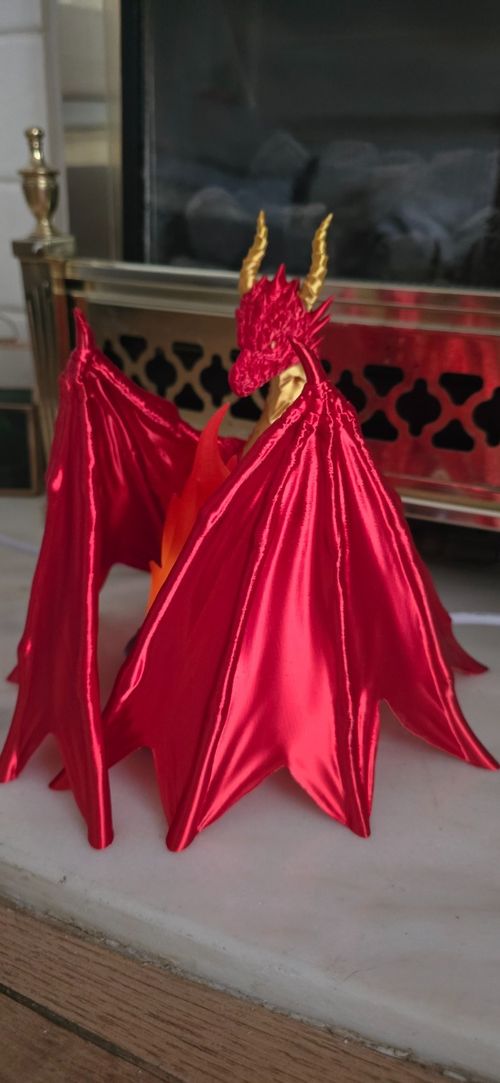 Red Dragon Flame Lamp with Remote Control & Timer – Fantasy Dragon LED Table Lam — image 13