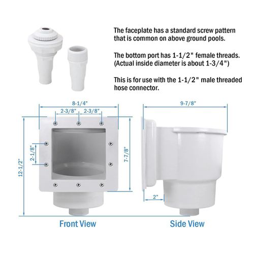 Swimming Pool Skimmer Premium Spare Parts Wide Mouth for Above Ground Pools — image 2