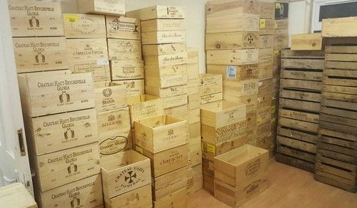  3 x ASSORTED MIXED SIZE FRENCH ITALIAN WOODEN WINE PORT CHAMPAGNE CRATE BOXES)