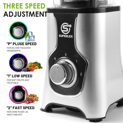 SUPERLEX 6 IN 1 Multi Blender Food Processor Smoothie Maker Juicer Grinder Set — image 2