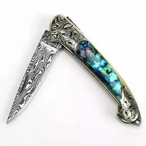 2pcs Abalone Shell Knife Handle Acrylic Scale Slabs Making Knives Plate Material — image 7