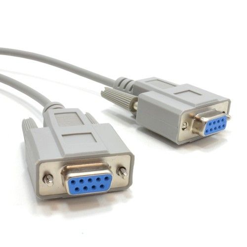 9 Pin DB9 Serial RS232 NULL Modem High Speed Shielded Cable 1m/2m/3m/5m/10m Lot