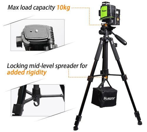 Huepar W03CG Laser Level 3D Self Leveling 12 Lines Bluetooth + Receiver + Tripod — image 12