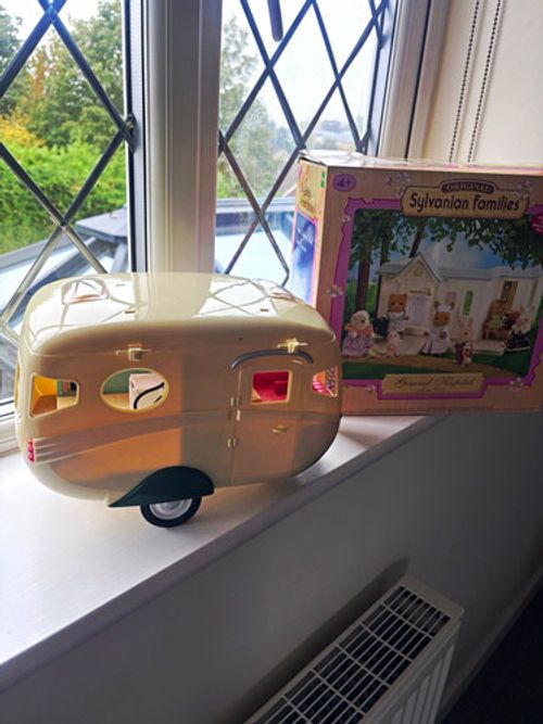 Sylvanian Families Cream Plastic Camper/Caravan Vehicle, No Assembly, Age 4+