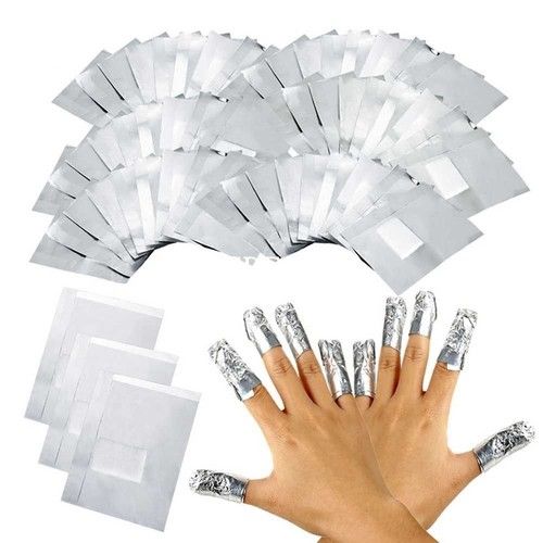 100 NAIL FOIL GEL WRAPS POLISH REMOVER ART SOAK OFF ACRYLIC REMOVAL - NO ACETONE