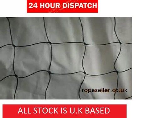 BALL STOP NET  PLANT SUPPORT  15m x 2m X 4"  BLACK STRONG  NEW  GOOD QUALITY