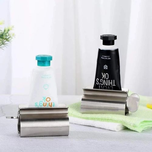 1PC Rolling Toothpaste Tube Squeezer Stainless Steel Dispenser Squeeze Holder UK — image 6