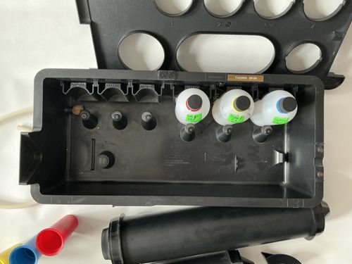 Paterson Colour Film Processing Kit, Thermo Drum, Bottles, Thermometer — image 2